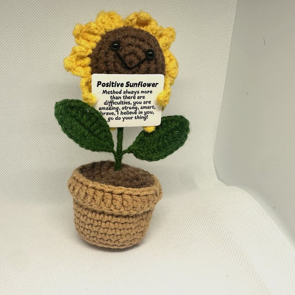 Sunflower Mini Handmade Plush Wool Knitting